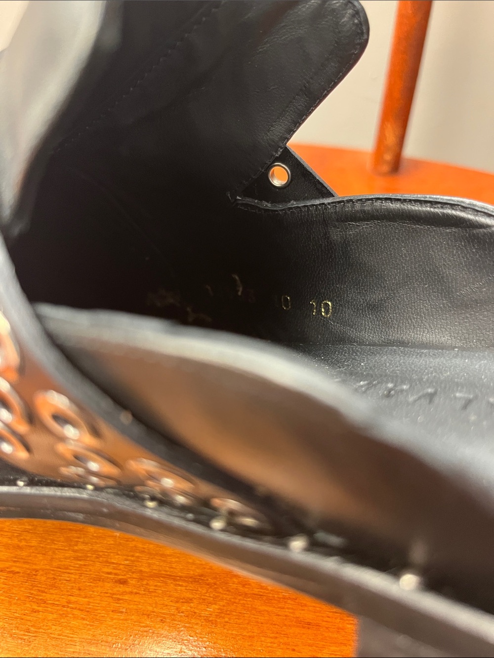 NWOT Freda Salvador Keen Leather Mule Grommet Loafers Women’s Sz 10 - Picture 9 of 10